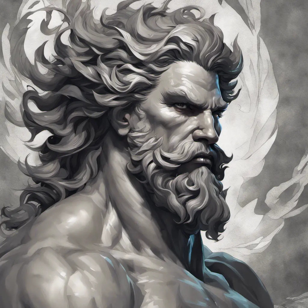 Matte portrait of a fierce Poseidon, God of the sea, 4k, Highly Detailed, Hyper Detailed, Powerful, Artstation, Vintage Illustration, Digital Painting, Sharp Focus, Smooth, Concept Art by Stanley Artgerm Lau, Alphonse Mucha, Greg Rutkowski