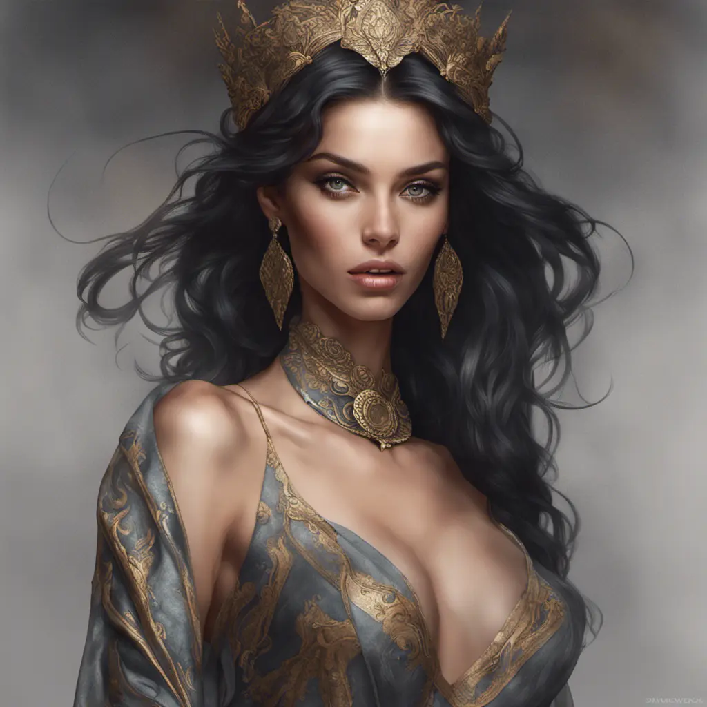 Alluring matte portrait of a beautiful Sofia Resing in the style of Stefan Kostic, 8k, Highly Detailed, Intricate, Half Body, Realistic, Sharp Focus, Volumetric Lighting, Fantasy, Elegant by Stanley Artgerm Lau, Greg Rutkowski