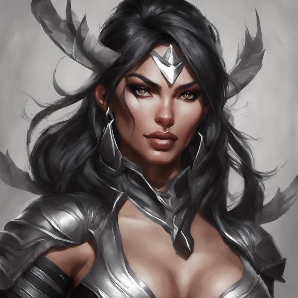 Alluring matte portrait of a beautiful Nidalee in black leather, 8k, Highly Detailed, Intricate, Half Body, Realistic, Sharp Focus, Volumetric Lighting, Fantasy, Elegant by Stanley Artgerm Lau, WLOP, Stefan Kostic