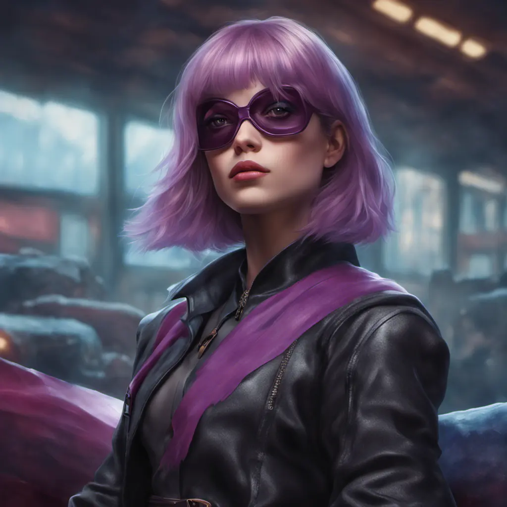 Alluring matte portrait of a beautiful Hit-Girl in the style of Stefan Kostic, 8k, Highly Detailed, Intricate, Half Body, Realistic, Sharp Focus, Volumetric Lighting, Fantasy, Elegant by Stanley Artgerm Lau, Greg Rutkowski