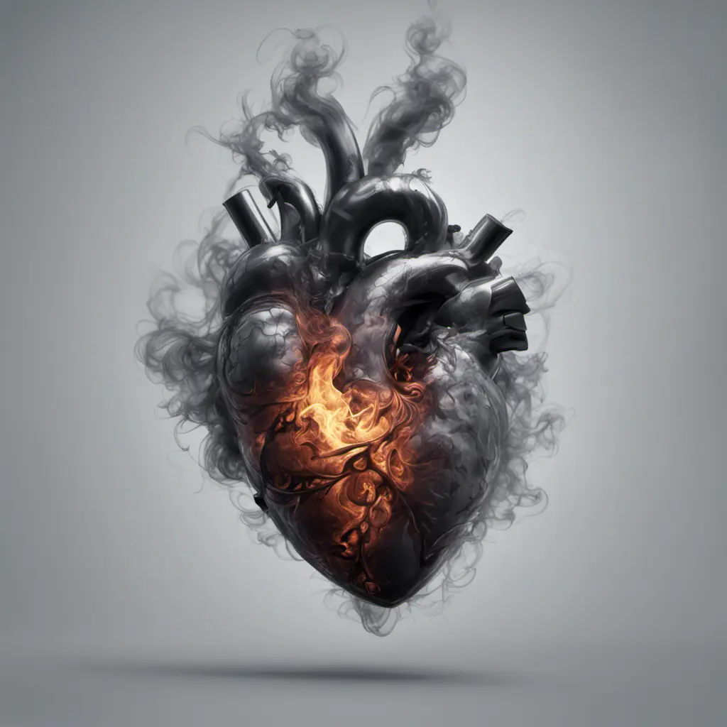 Heart made of smoke, 8k, Intricate Details, Trending on Artstation, Volumetric Lighting