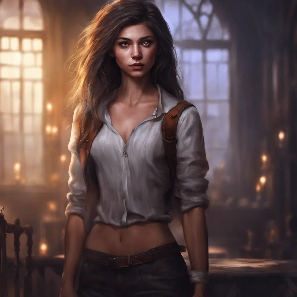 Beautiful girl in werewolf academy, 8k, Stunning, Digital Painting, Cinematic Lighting, Sharp Focus, Fantasy, Hyper Realistic