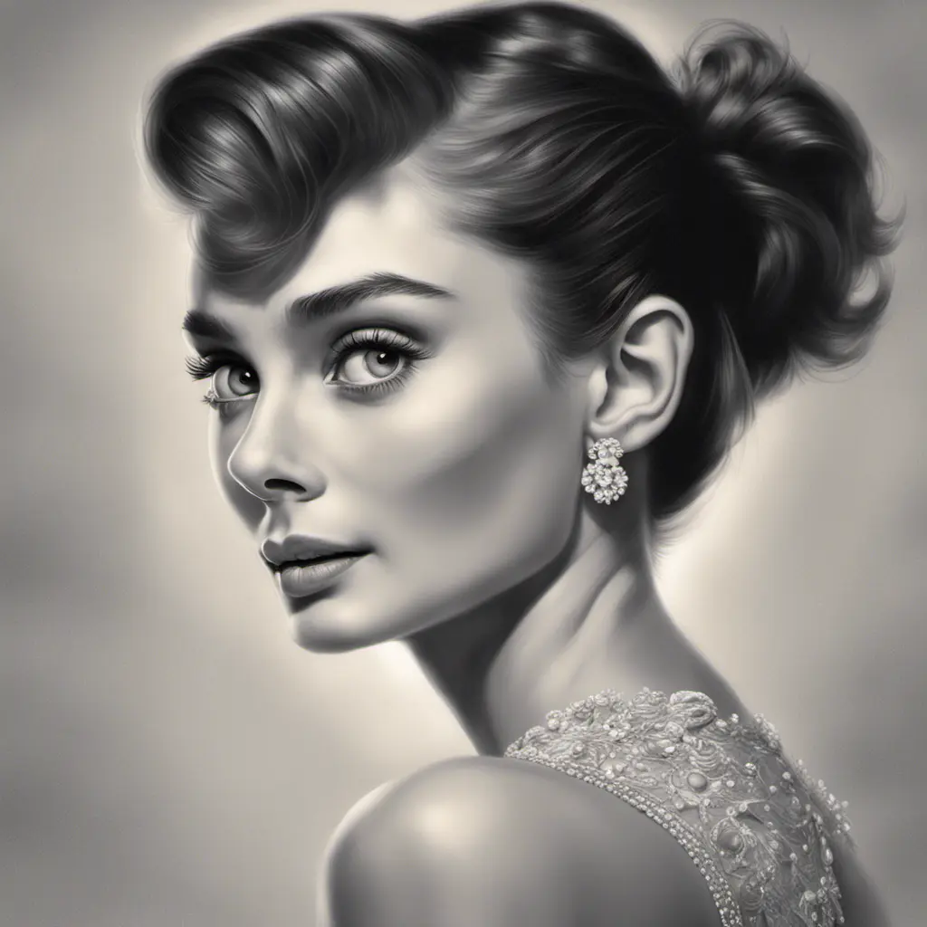 Alluring matte portrait of a beautiful young Audrey Hepburn, 8k, Highly Detailed, Intricate, Half Body, Realistic, Sharp Focus, Volumetric Lighting, Fantasy, Elegant by Stanley Artgerm Lau