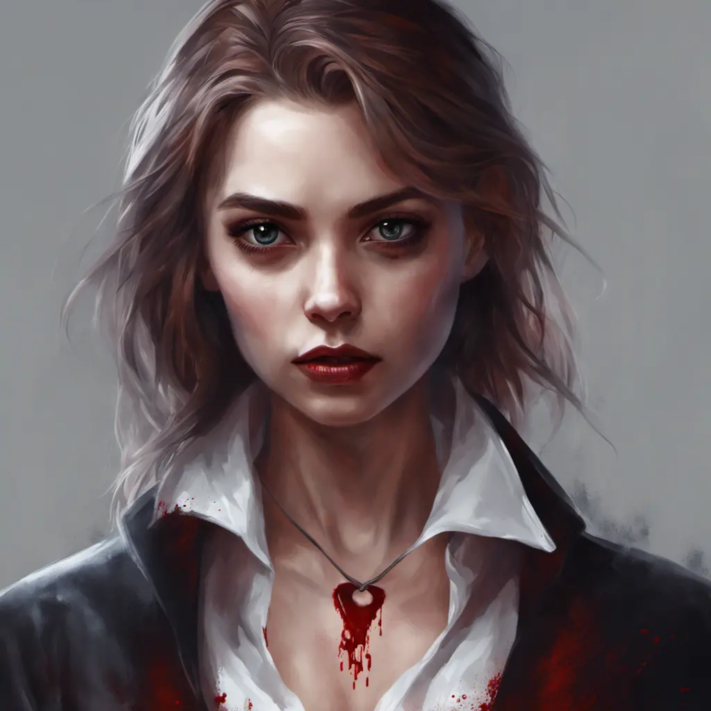 Beautiful girl in vampire academy with blood thirst eyes, 8k, Stunning, Digital Painting, Cinematic Lighting, Sharp Focus, Fantasy, Hyper Realistic