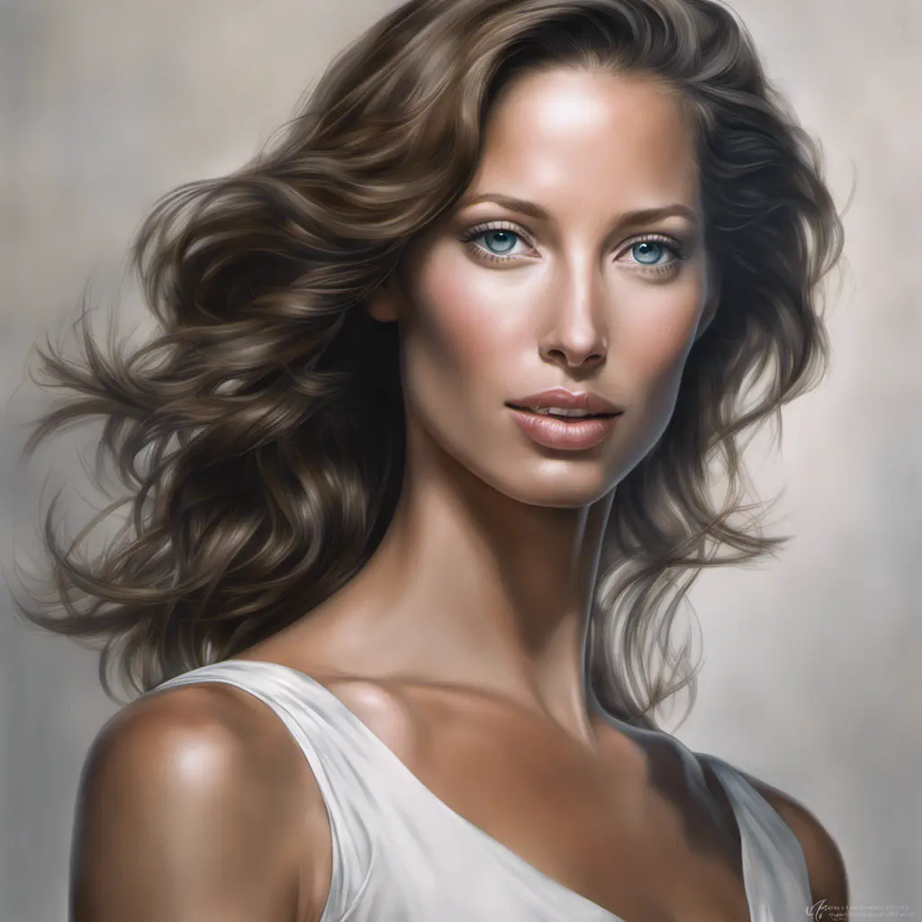 Alluring matte portrait of a beautiful young Christy Turlington, 8k, Highly Detailed, Intricate, Half Body, Realistic, Sharp Focus, Volumetric Lighting, Fantasy, Elegant by Stanley Artgerm Lau, Greg Rutkowski