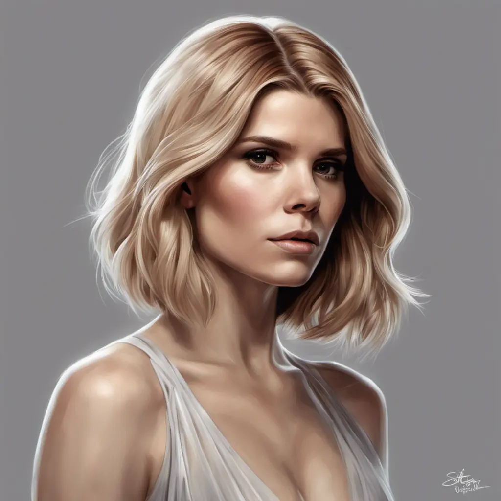 Alluring matte portrait of a beautiful Kate Mara in the style of Stefan Kostic, 8k, Highly Detailed, Intricate, Half Body, Realistic, Sharp Focus, Volumetric Lighting, Fantasy, Elegant by Stanley Artgerm Lau, Greg Rutkowski