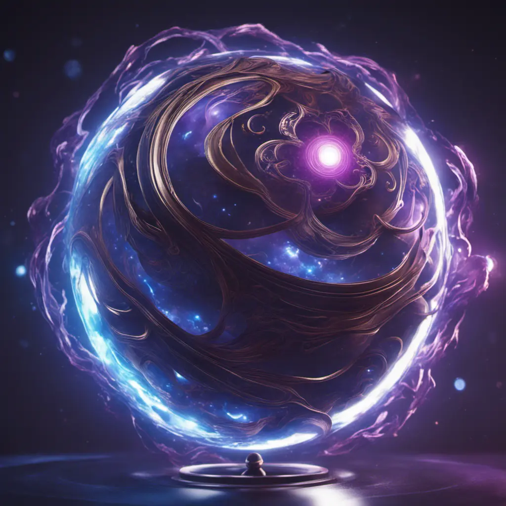 of blue and purple swirling within its depths. The orb radiates a mysterious energy, captivating all who gaze upon it. Its power is said to grant unimaginable abilities to those who possess it., 8k, Unreal Engine, Fantasy