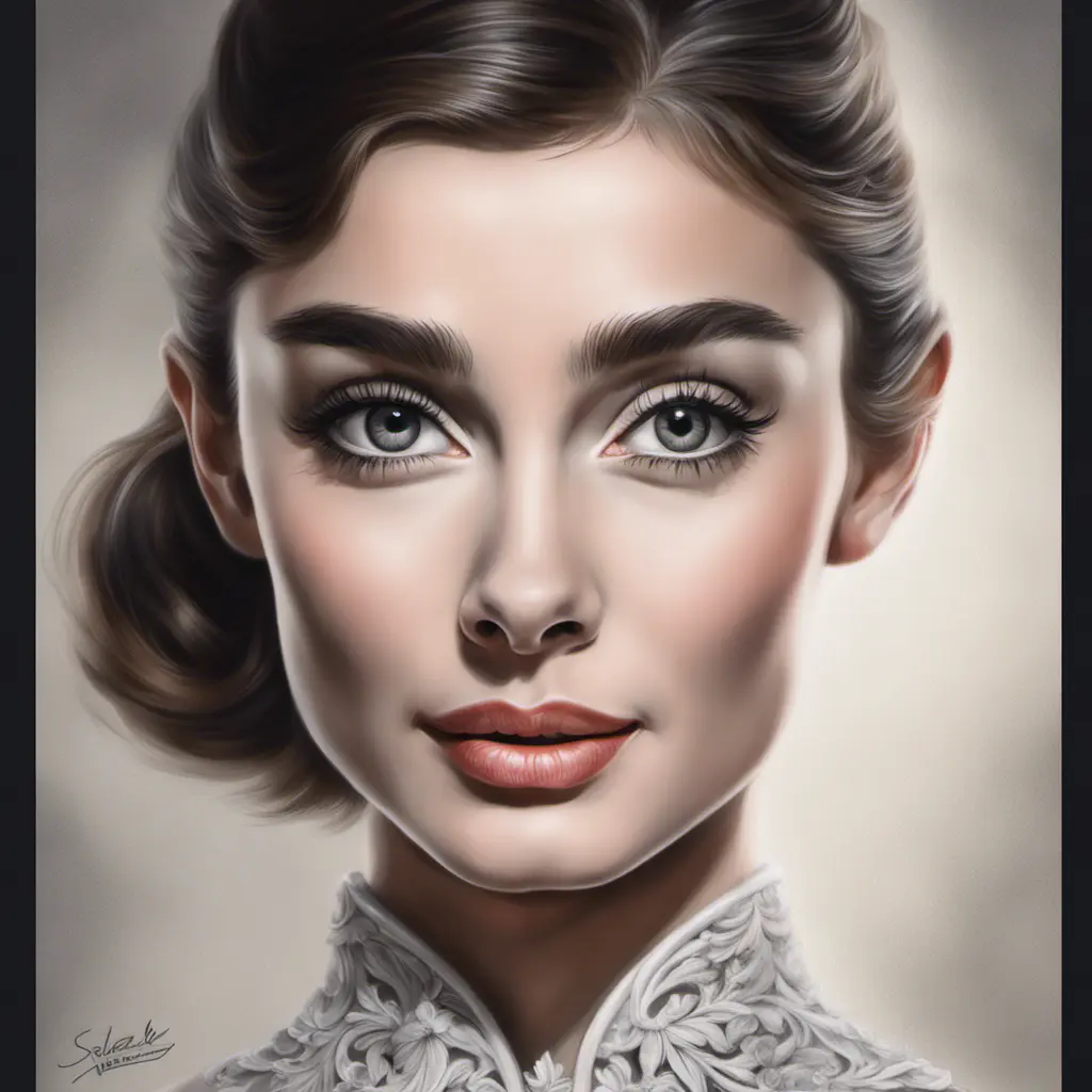 Alluring matte portrait of a beautiful young Audrey Hepburn, 8k, Highly Detailed, Intricate, Half Body, Realistic, Sharp Focus, Volumetric Lighting, Fantasy, Elegant by Stanley Artgerm Lau