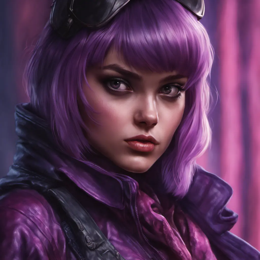 Alluring matte portrait of a beautiful Hit-Girl in the style of Stefan Kostic, 8k, Highly Detailed, Intricate, Half Body, Realistic, Sharp Focus, Volumetric Lighting, Fantasy, Elegant by Stanley Artgerm Lau, Greg Rutkowski