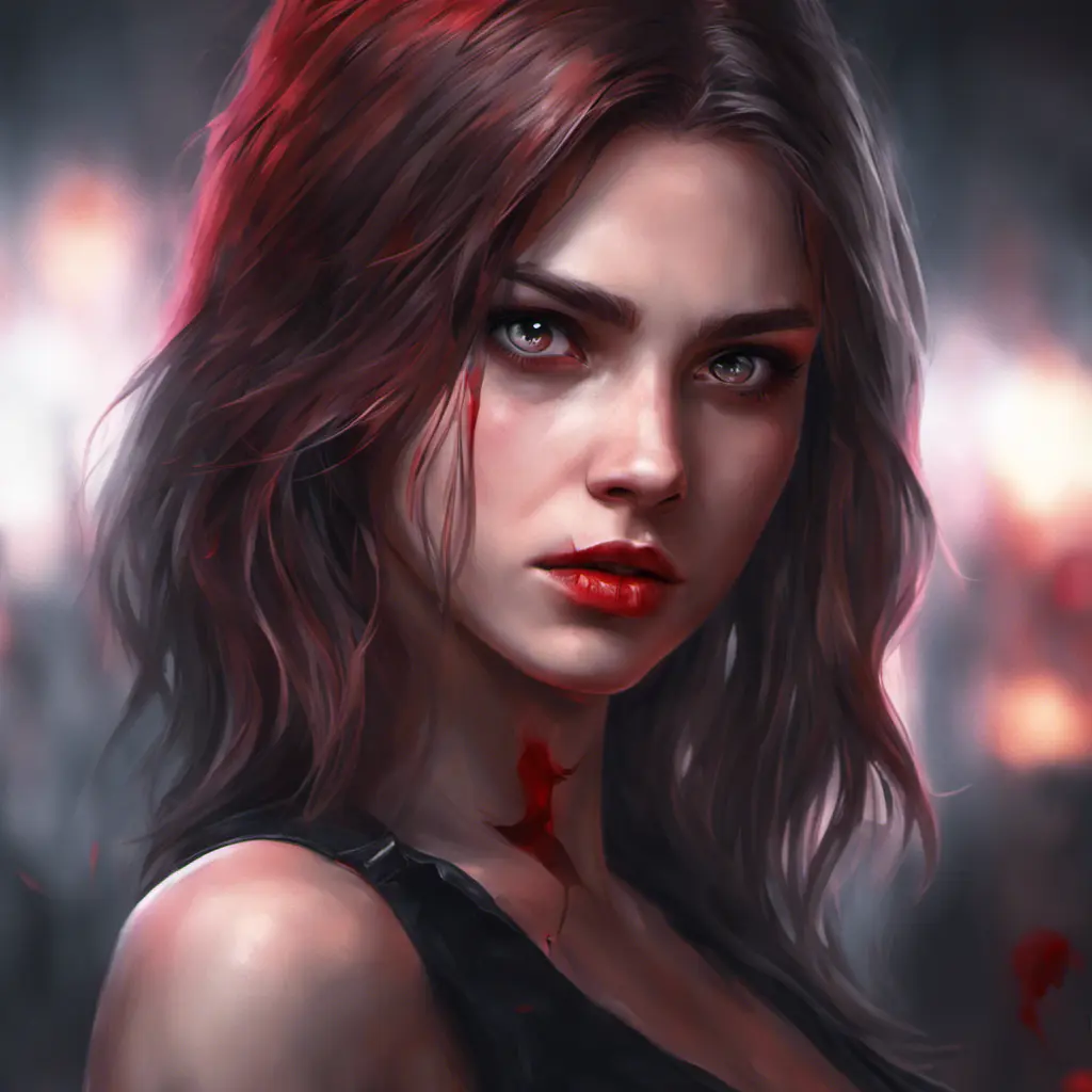 Beautiful girl in vampire academy with blood thirst eyes, 8k, Stunning, Digital Painting, Cinematic Lighting, Sharp Focus, Fantasy, Hyper Realistic