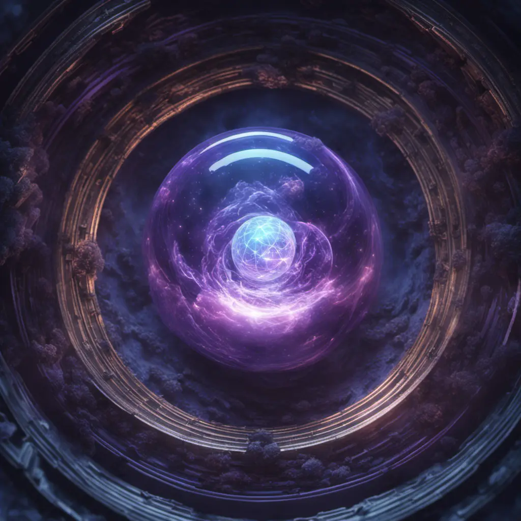 of blue and purple swirling within its depths. The orb radiates a mysterious energy, captivating all who gaze upon it. Its power is said to grant unimaginable abilities to those who possess it., 8k, Unreal Engine, Fantasy