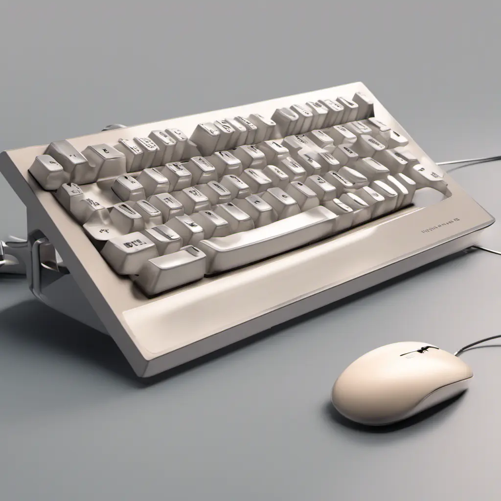 A translucent keyboard, designed by Charles Eames. mid-century modern design inspiration. Beautiful natural lighting, on desk., 8k, Intricate Details, Trending on Artstation, Sci-Fi, Unreal Engine, Volumetric Lighting