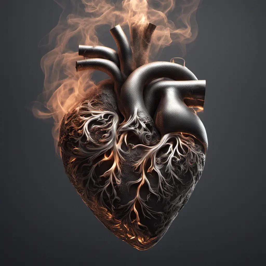 Heart made of smoke, 8k, Intricate Details, Trending on Artstation, Volumetric Lighting