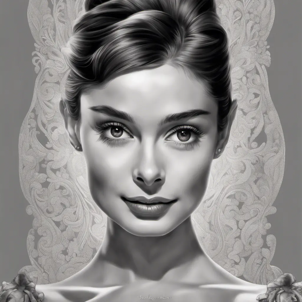 Alluring matte portrait of a beautiful young Audrey Hepburn, 8k, Highly Detailed, Intricate, Half Body, Realistic, Sharp Focus, Volumetric Lighting, Fantasy, Elegant by Stanley Artgerm Lau