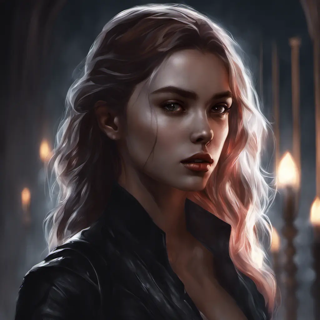 Beautiful girl in vampire academy, mystic, dark fantasy, Magical, Stunning, Digital Painting, Cinematic Lighting, Sharp Focus, Dark, Hyper Realistic