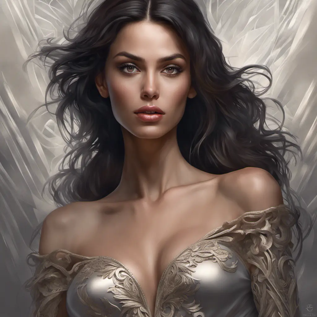 Alluring matte portrait of a beautiful Sofia Resing in the style of Stefan Kostic, 8k, Highly Detailed, Intricate, Half Body, Realistic, Sharp Focus, Volumetric Lighting, Fantasy, Elegant by Stanley Artgerm Lau, Greg Rutkowski