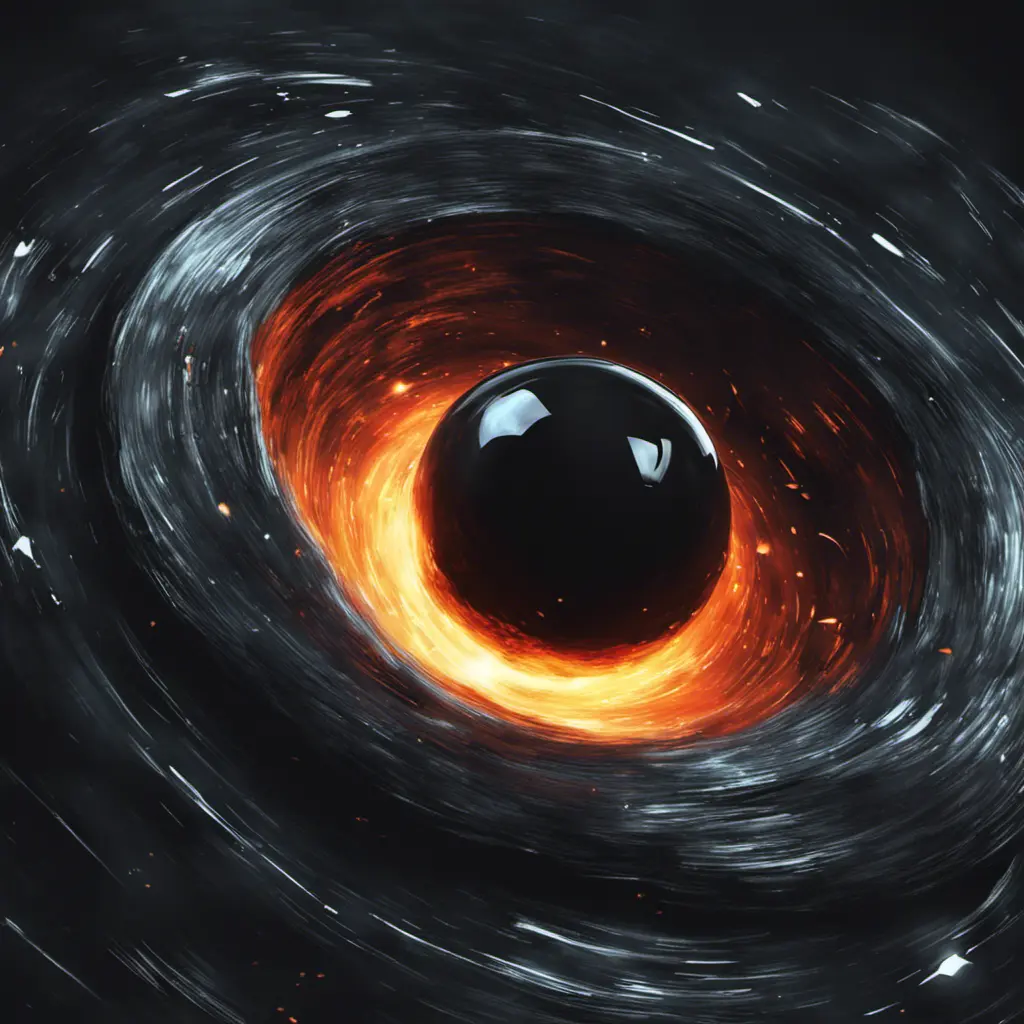 Digital art of Black hole containing strange object, 8k, Digital Painting, Cinematic Lighting, Hyper Realistic