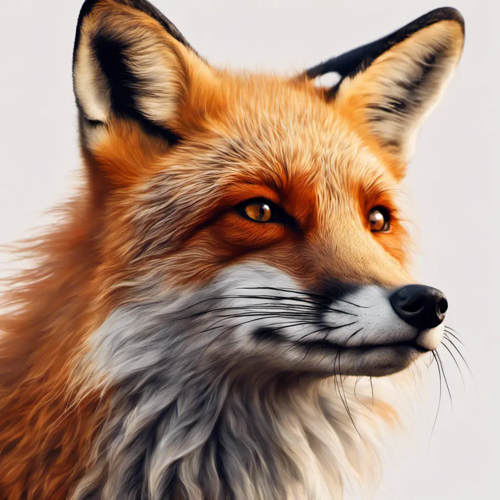 A red fox sniffing the wind, its muzzle raised upwards, eyes closed, 8k, Highly Detailed, Photo Realistic, Romantic