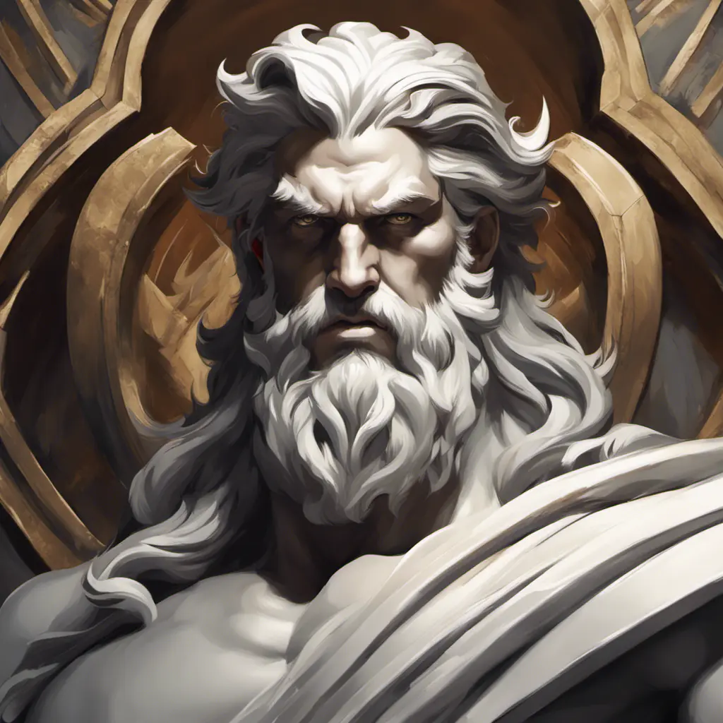 Matte portrait of a fierce God Zeus, 4k, Highly Detailed, Hyper Detailed, Powerful, Artstation, Vintage Illustration, Digital Painting, Sharp Focus, Smooth, Concept Art by Stanley Artgerm Lau, Alphonse Mucha, Greg Rutkowski