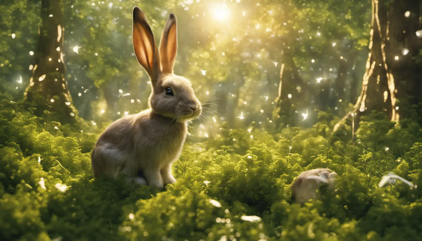 Rabbit in a magical forest, 4k, Airbrush, Sunny Day by Rashad Alakbarov