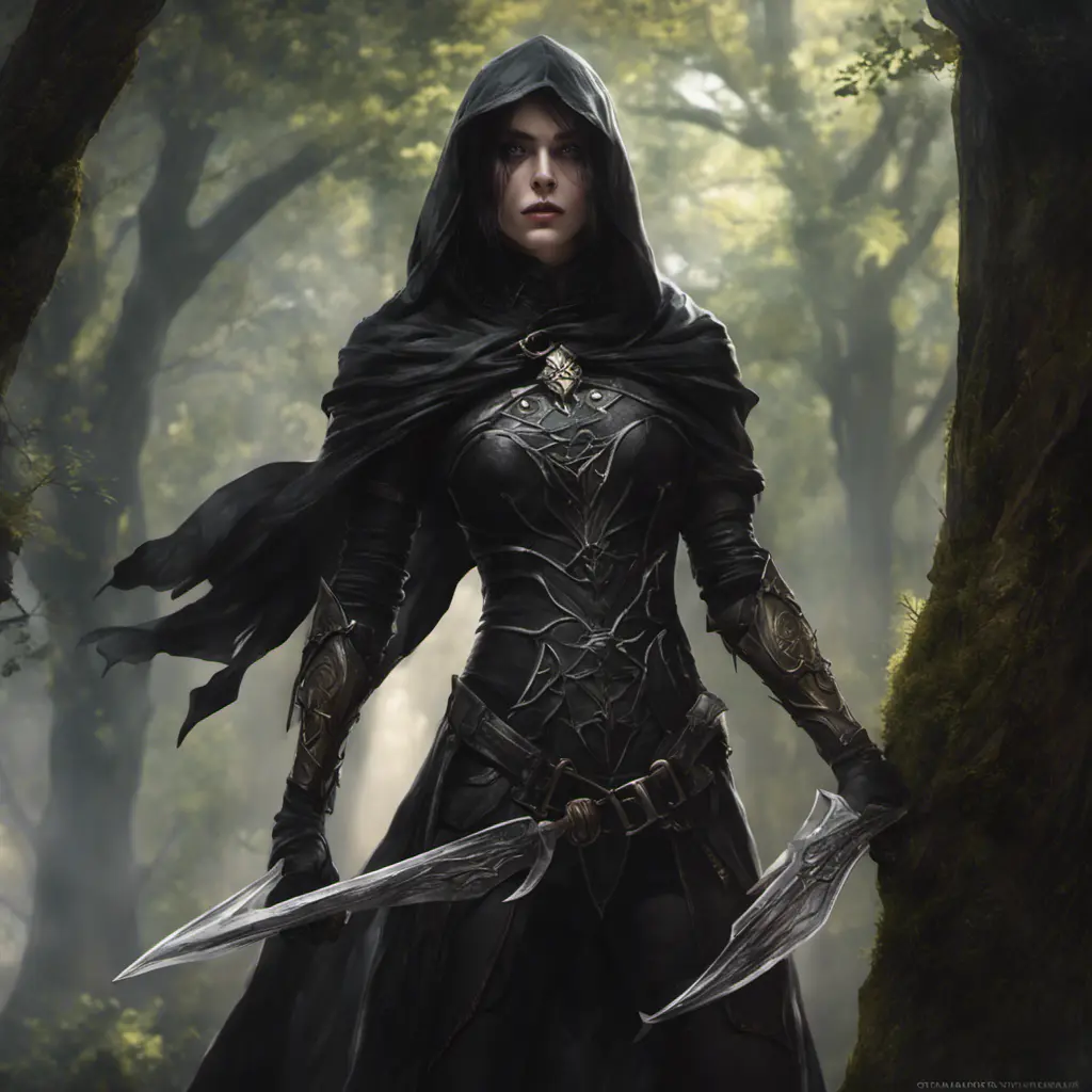 Dungeons and dragons forest elf character full body portrait, white skin, dark gothic black armor, wearing a black veil, dramatic light, dungeon background, 8k, Gothic and Fantasy, Elden Ring, Photo Realistic, Dynamic Lighting by Stanley Artgerm Lau, Greg Rutkowski