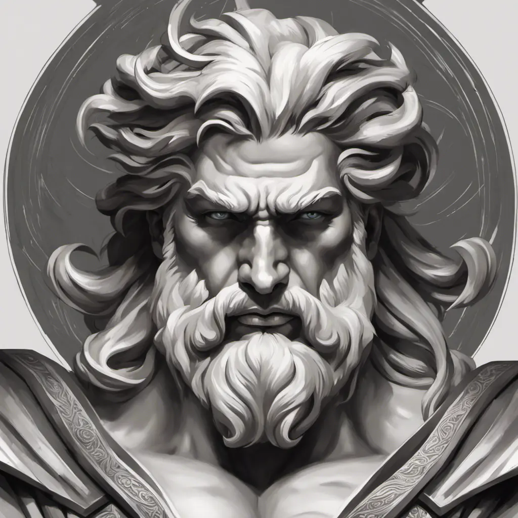 Matte portrait of a fierce God Zeus, 4k, Highly Detailed, Hyper Detailed, Powerful, Artstation, Vintage Illustration, Digital Painting, Sharp Focus, Smooth, Concept Art by Stanley Artgerm Lau, Alphonse Mucha, Greg Rutkowski