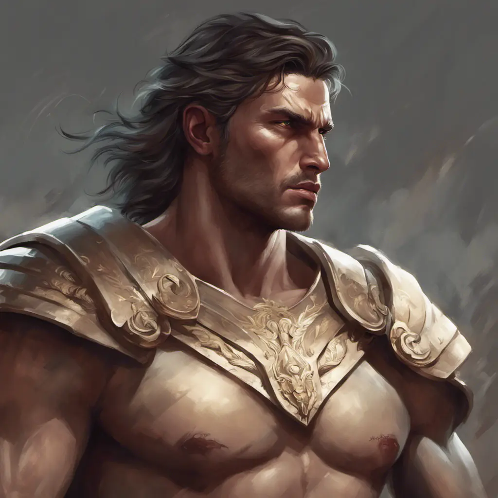 Matte portrait of a fierce armed Achilles, 4k, Highly Detailed, Hyper Detailed, Powerful, Artstation, Vintage Illustration, Digital Painting, Sharp Focus, Smooth, Concept Art by Stanley Artgerm Lau, Greg Rutkowski