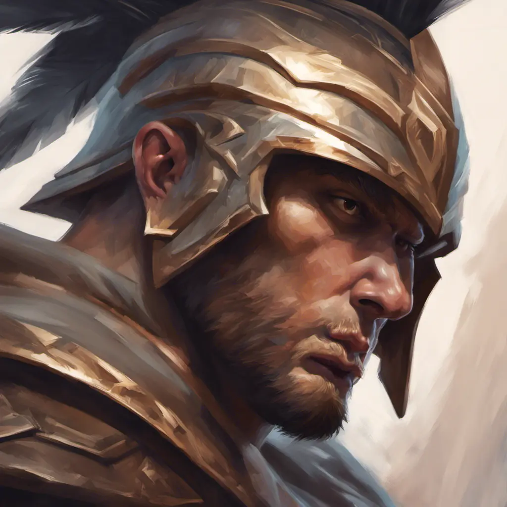 Matte portrait of a fierce armed Achilles, 4k, Highly Detailed, Hyper Detailed, Powerful, Artstation, Vintage Illustration, Digital Painting, Sharp Focus, Smooth, Concept Art by Stanley Artgerm Lau, Greg Rutkowski