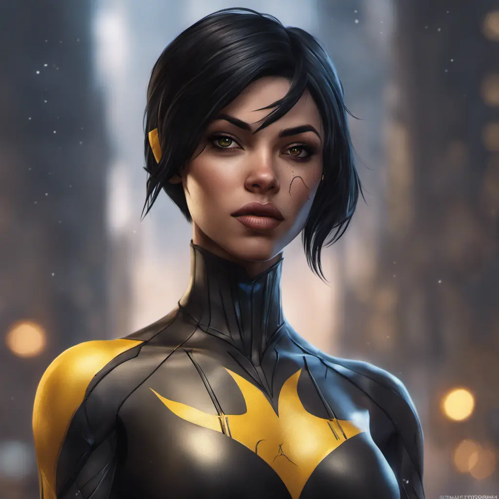 Matte portrait of Cassandra Cain with tattoos, 8k, Highly Detailed, Alluring, Artstation, Bokeh effect, Sharp Focus, Volumetric Lighting, Concept Art by Stanley Artgerm Lau, Greg Rutkowski