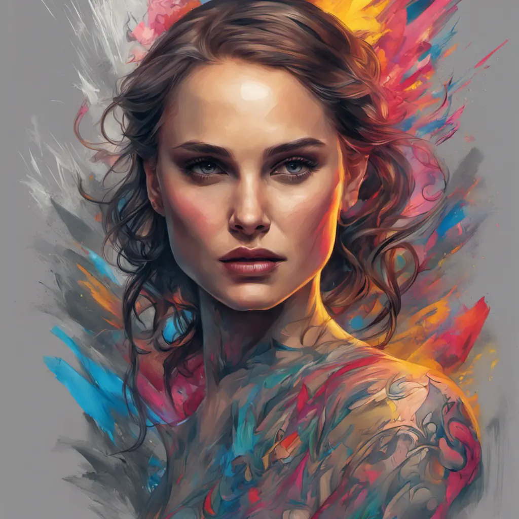 Natalie Portman, colorful painting on grey scale face, powerful, magic, thunders, dramatic lighting, intricate tattoos, wild, highly detailed, digital painting, artstation, concept art, smooth, sharp focus, illustration, art by artgerm and greg rutkowski and alphonse mucha, footage, 4k, Hyper Detailed