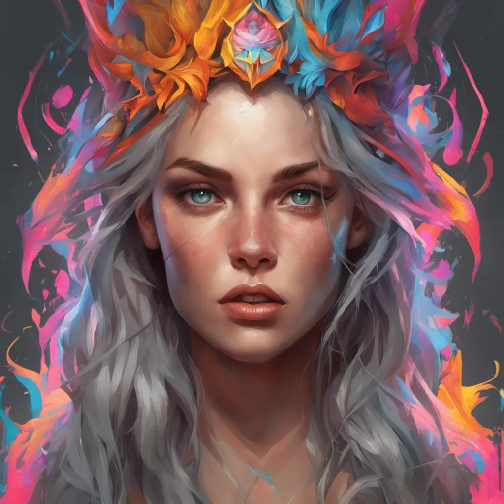 Anne marie, colorful painting on grey scale face, powerful, magic, thunders, dramatic lighting, intricate tattoos, wild, highly detailed, digital painting, artstation, concept art, smooth, sharp focus, illustration, art by artgerm and greg rutkowski and alphonse mucha, footage, 4k, Hyper Detailed