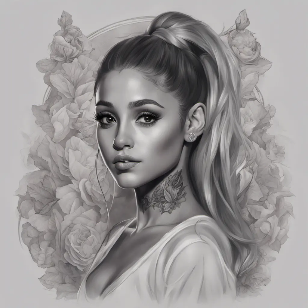 Matte portrait of Ariana Grande with tattoos, 8k, Highly Detailed, Powerful, Alluring, Artstation, Magical, Digital Painting, Photo Realistic, Sharp Focus, Volumetric Lighting, Concept Art by Stanley Artgerm Lau, Alphonse Mucha, Greg Rutkowski