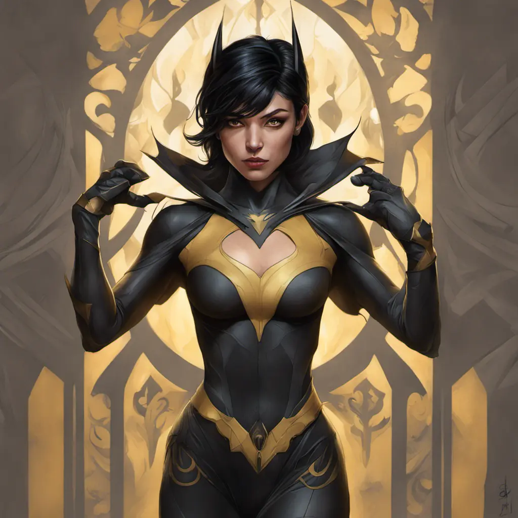 Matte portrait of Cassandra Cain with tattoos, 8k, Highly Detailed, Powerful, Alluring, Artstation, Magical, Digital Painting, Photo Realistic, Sharp Focus, Volumetric Lighting, Concept Art by Stanley Artgerm Lau, Alphonse Mucha, Greg Rutkowski