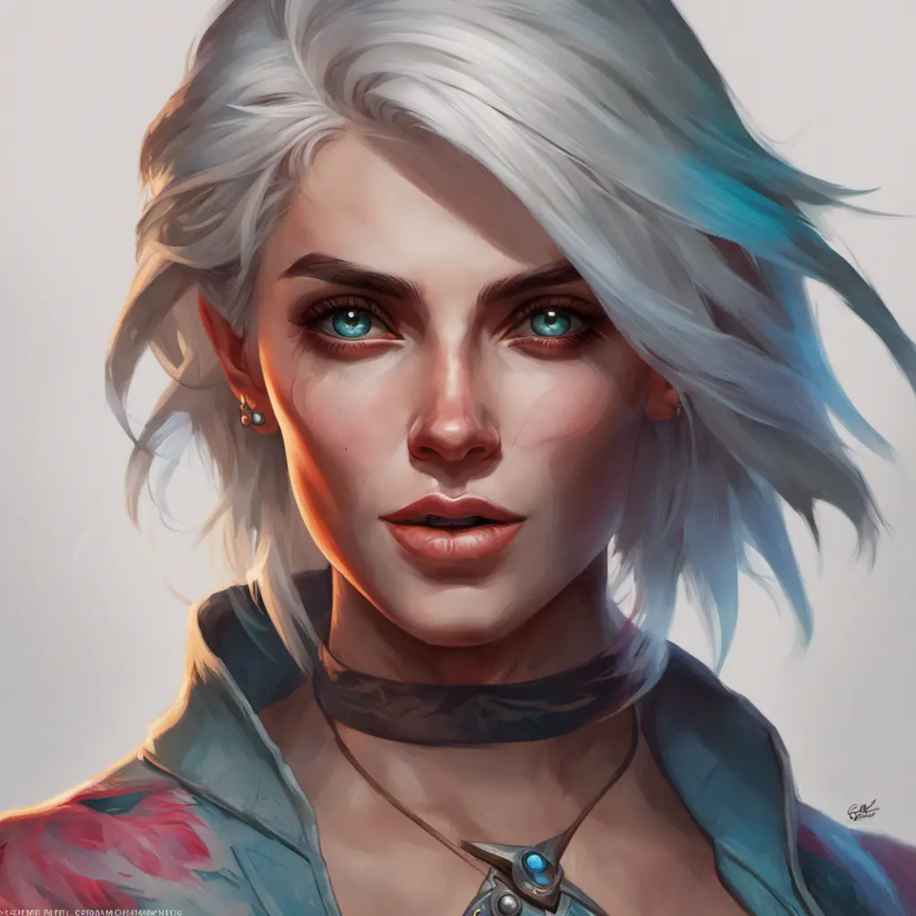 Matte portrait of a colorful tattooed Ciri, 4k, Highly Detailed, Hyper Detailed, Powerful, Artstation, Vintage Illustration, Digital Painting, Sharp Focus, Smooth, Volumetric Lighting, Concept Art by Stanley Artgerm Lau, Greg Rutkowski