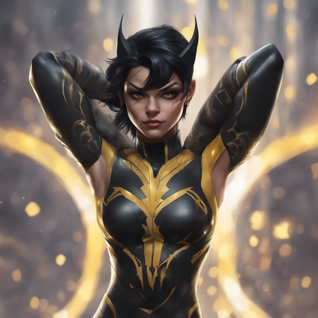 Matte portrait of Cassandra Cain with tattoos, 8k, Highly Detailed, Alluring, Artstation, Bokeh effect, Sharp Focus, Volumetric Lighting, Concept Art by Stanley Artgerm Lau, Greg Rutkowski