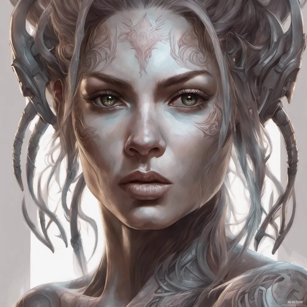 Matte portrait of Sarah Kerrigan with tattoos, 8k, Highly Detailed, Powerful, Alluring, Artstation, Magical, Digital Painting, Photo Realistic, Sharp Focus, Volumetric Lighting, Concept Art by Stanley Artgerm Lau, Alphonse Mucha, Greg Rutkowski