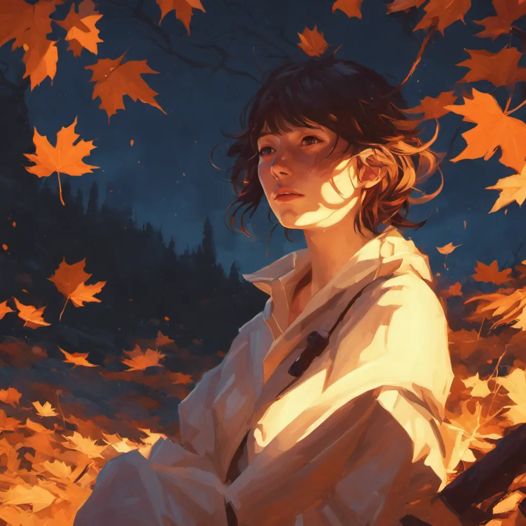 Portrait of a fall we felled in the moonlight, Highly Detailed, Intricate, Cinematic Lighting, Unreal Engine, Radiant, Fantasy by Ferdinand Knab, Ilya Kuvshinov, Alphonse Mucha, RHADS, Greg Rutkowski, Makoto Shinkai, Lois van Baarle