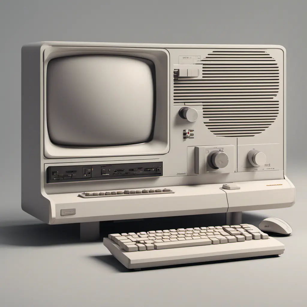 A Gaming Computer designed by Dieter Rams. Product ad retro, 8k, Highly Detailed, Vintage Illustration, Sharp Focus, Smooth, Octane Render