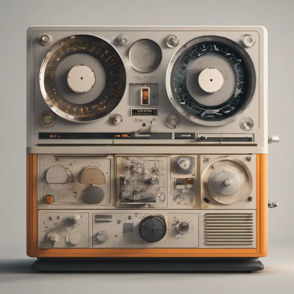 A Time Machine designed by Dieter Rams. stunning industrial design. Natural colors, mid century modern design, 8k, Highly Detailed, Hyper Detailed, Vintage Illustration, Sharp Focus, Smooth, Octane Render, Vector Art