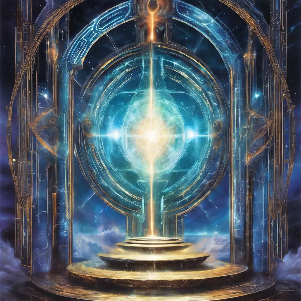 Gateway portal cosmic mystic etheral alchemy flow, Futuristic, Sci-Fi