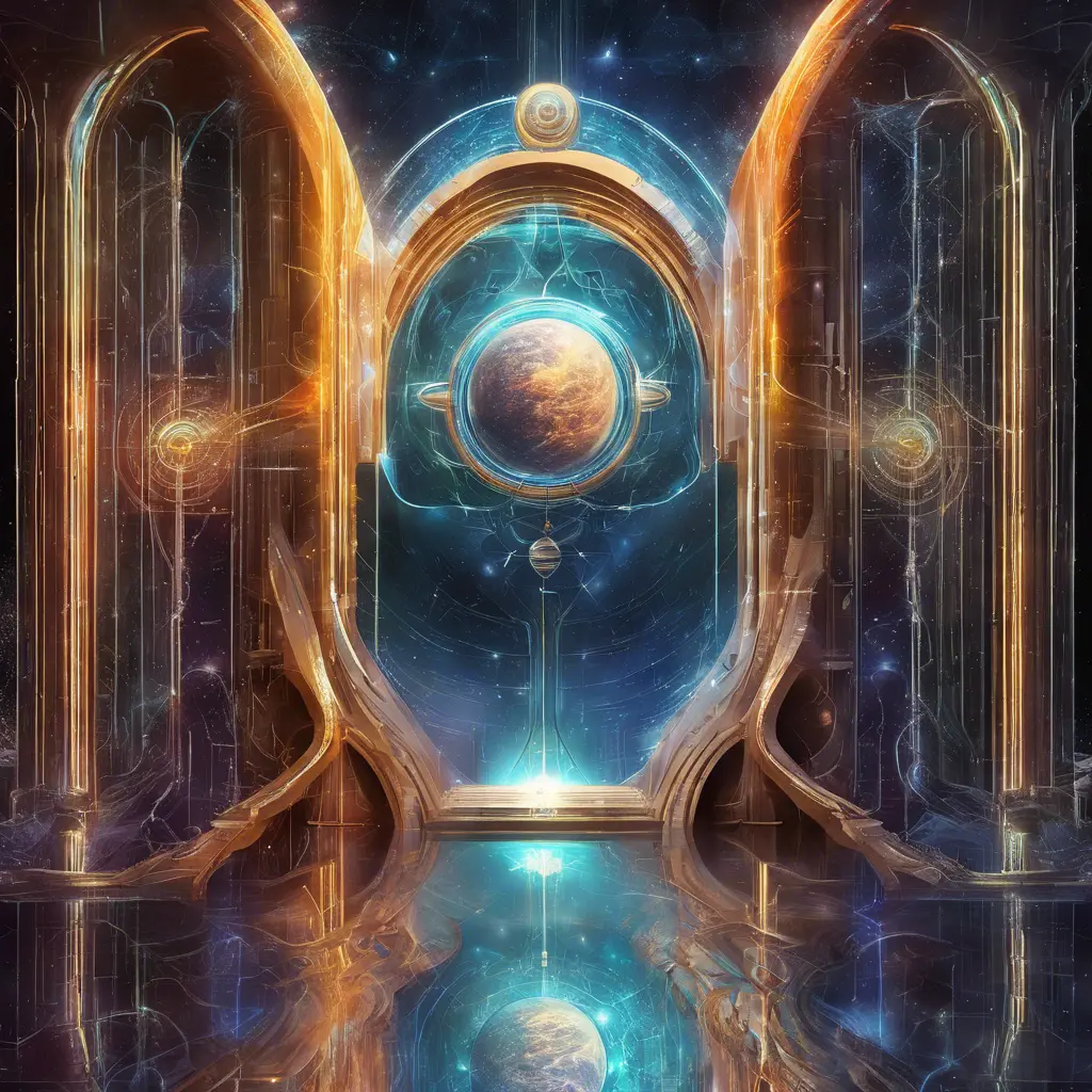 Gateway portal cosmic mystic etheral alchemy flow, Futuristic, Sci-Fi