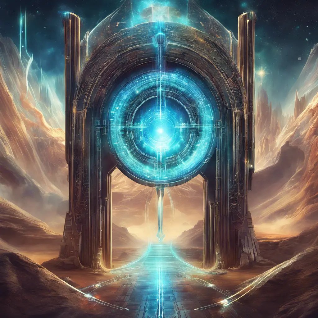 Gateway portal cosmic mystic etheral alchemy flow, Futuristic, Sci-Fi