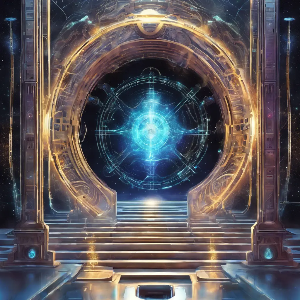 Gateway portal cosmic mystic etheral alchemy flow, Futuristic, Sci-Fi