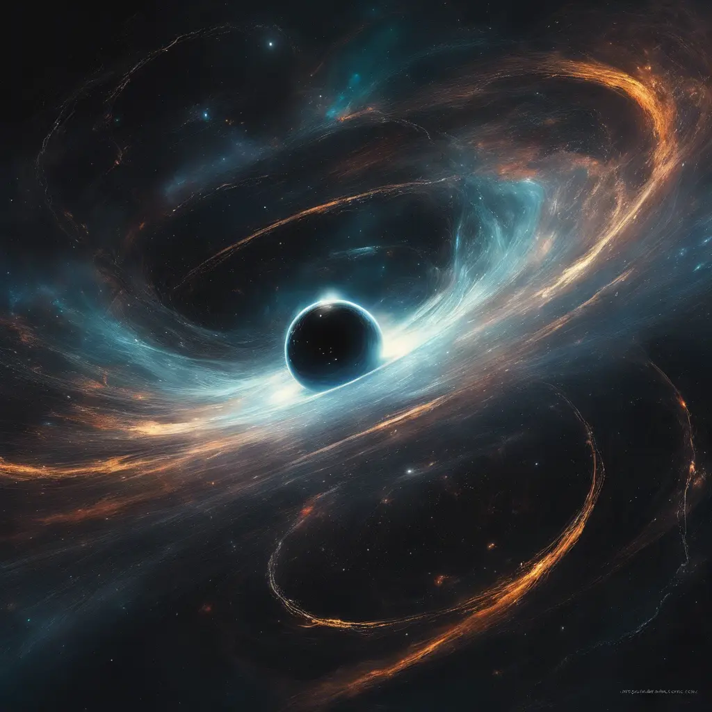 Multiple universes clashing with a black hole, Atmospheric, Stunning by Stefan Kostic