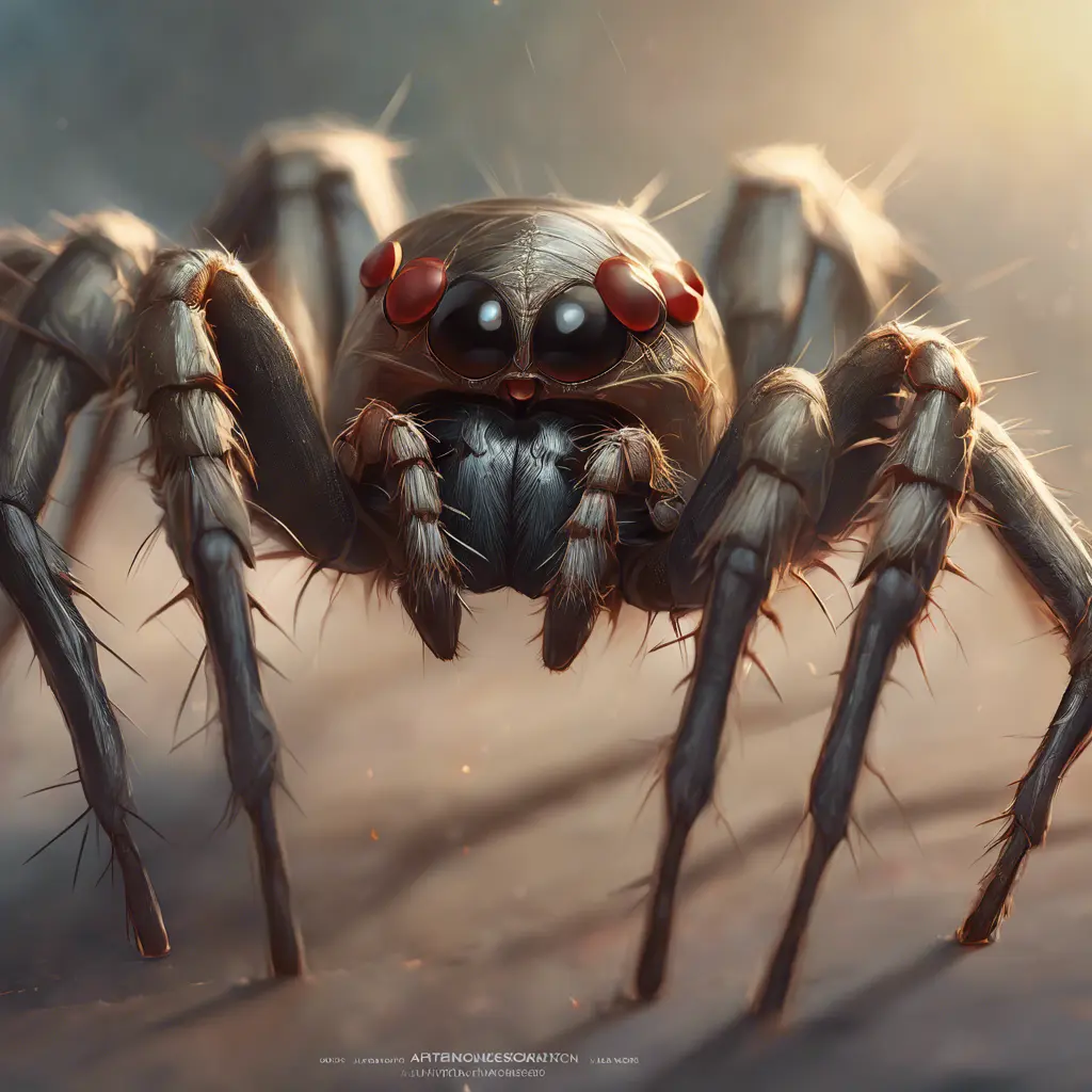 close up spider, 4k, Highly Detailed, Hyper Detailed, Powerful, Artstation, Vintage Illustration, Digital Painting, Sharp Focus, Smooth, Concept Art by Stanley Artgerm Lau, Alphonse Mucha, Greg Rutkowski