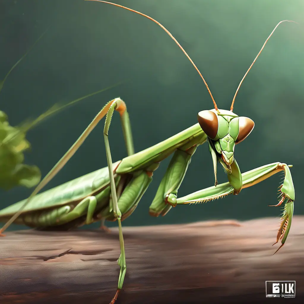 close up praying mantis, 4k, Highly Detailed, Hyper Detailed, Powerful, Artstation, Vintage Illustration, Digital Painting, Sharp Focus, Smooth, Concept Art by Stanley Artgerm Lau