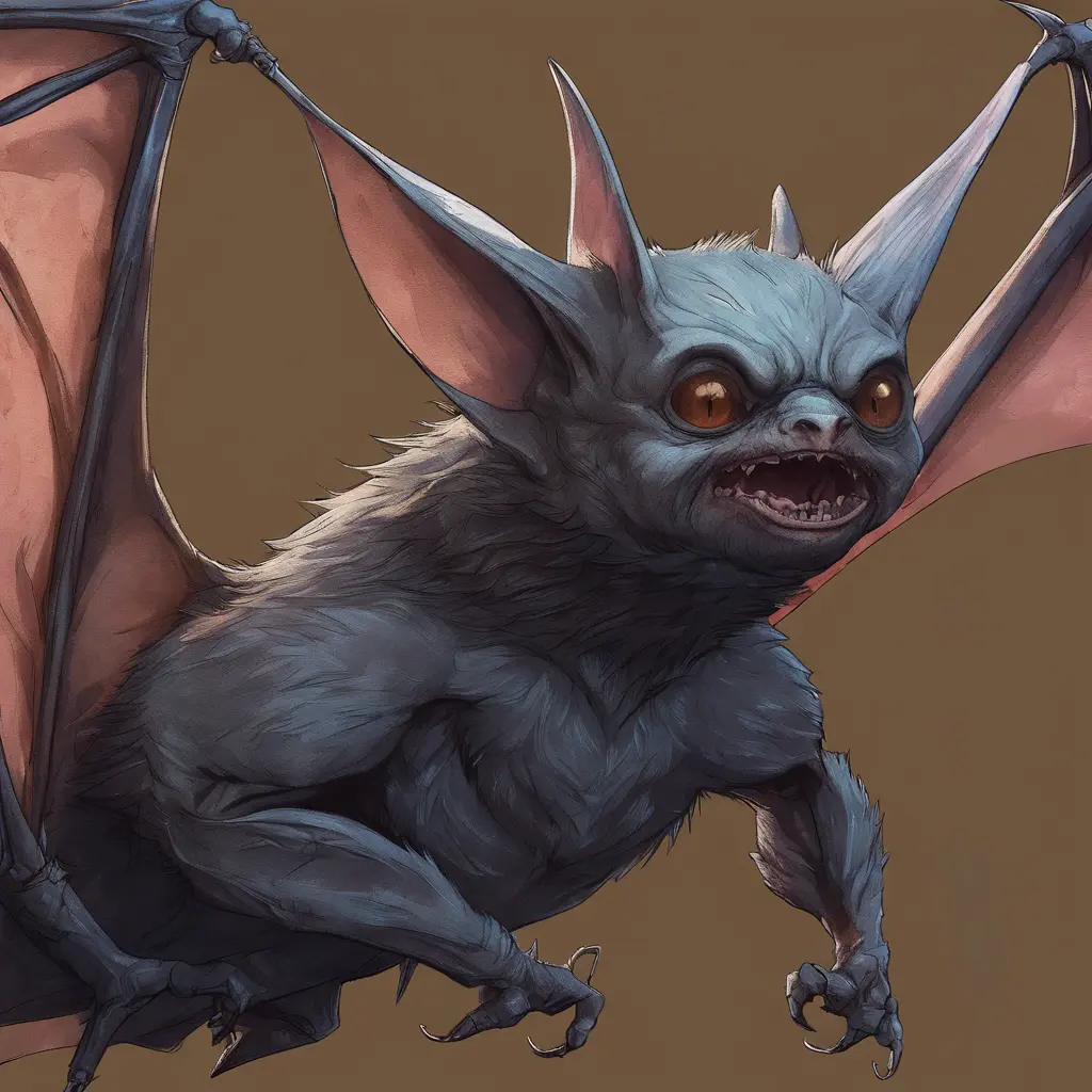 close up bat, 4k, Highly Detailed, Hyper Detailed, Powerful, Artstation, Vintage Illustration, Digital Painting, Sharp Focus, Smooth, Concept Art by Studio Ghibli