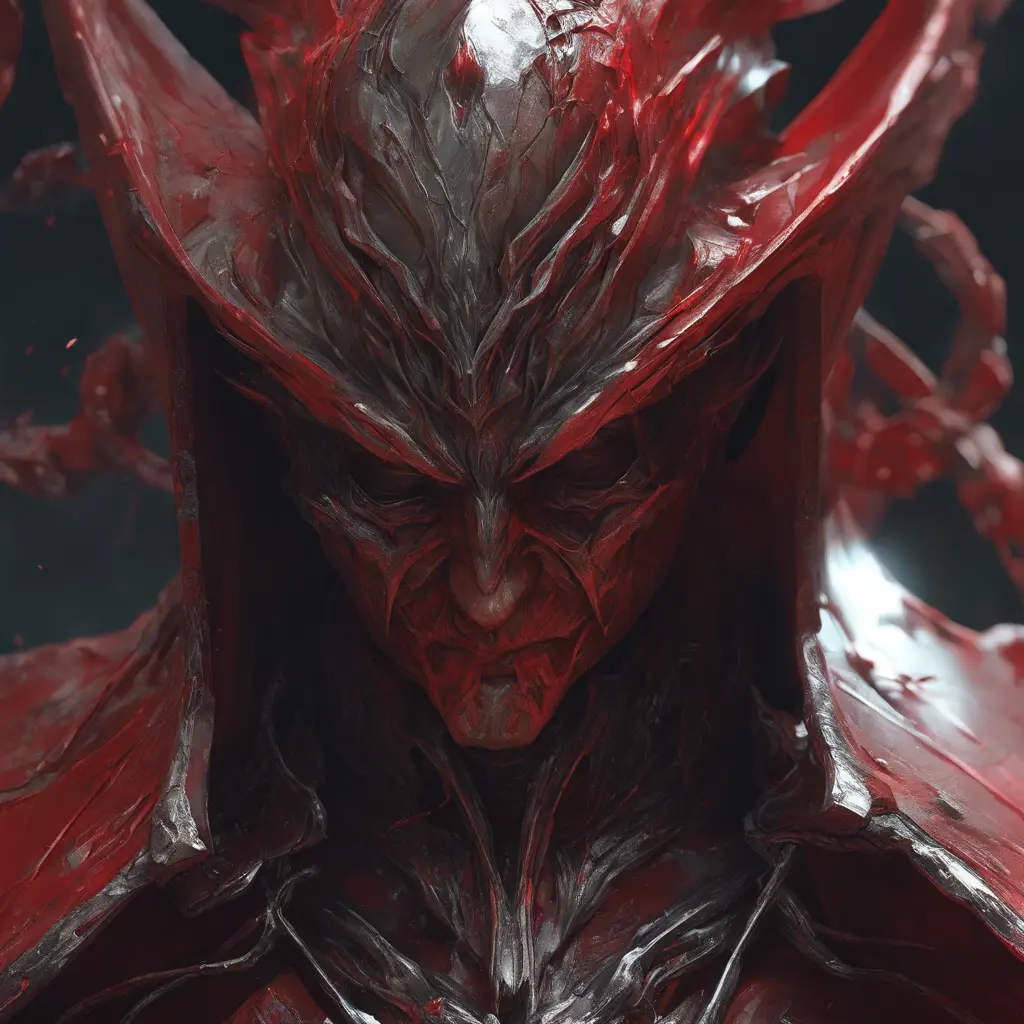 close up red ghost, 4k, Highly Detailed, Hyper Detailed, Powerful, Artstation, Vintage Illustration, Digital Painting, Elden Ring, Sharp Focus, Smooth, Concept Art by WLOP