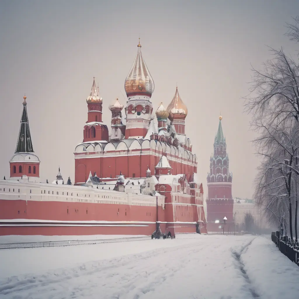 Winter Kremlin, Russia, soft color, beautiful landscape, snowy weather, Landscape