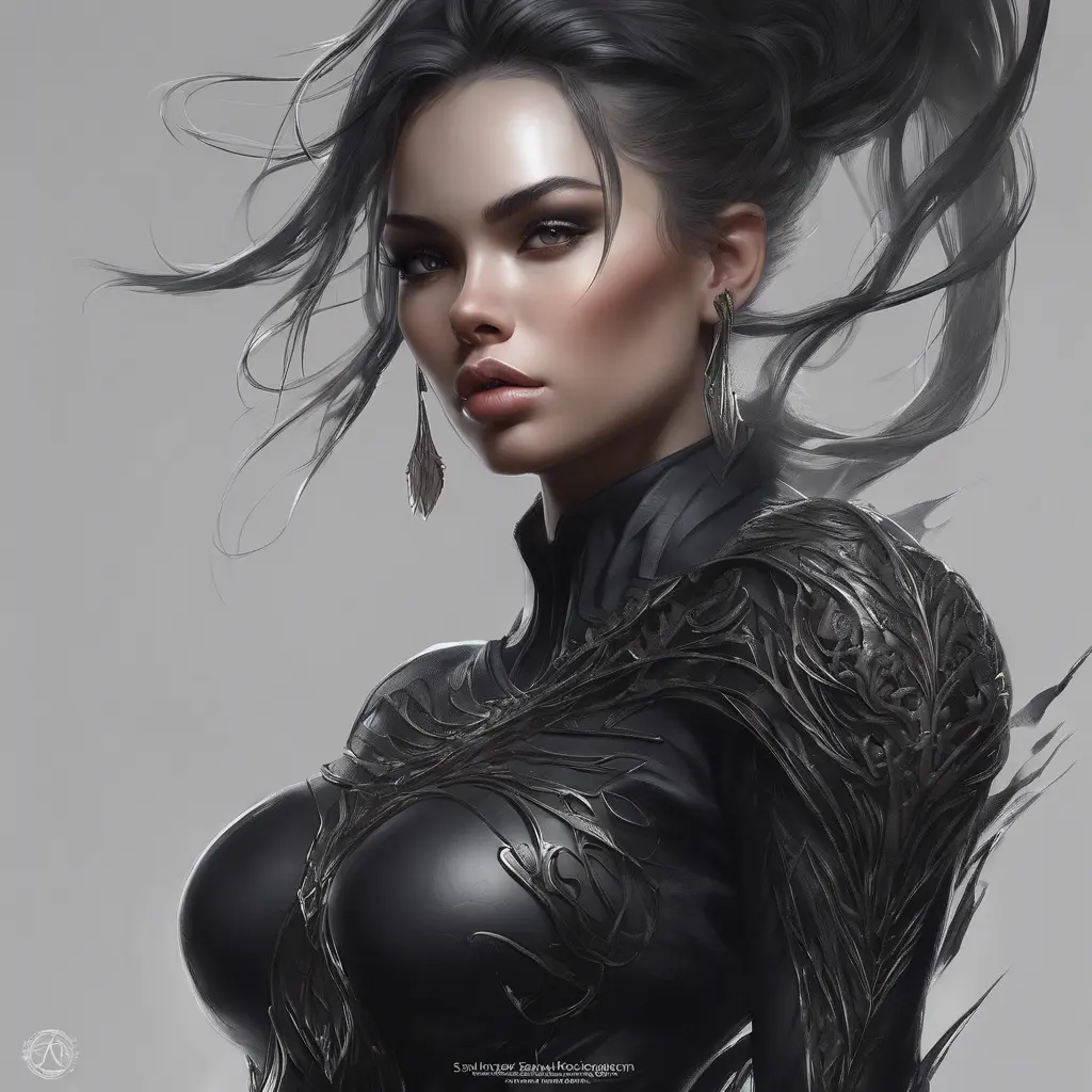 Alluring matte portrait of a fierce beautiful Lyx in black, 8k, Highly Detailed, Intricate, Half Body, Realistic, Sharp Focus, Volumetric Lighting, Fantasy, Elegant by Stanley Artgerm Lau, WLOP, Stefan Kostic